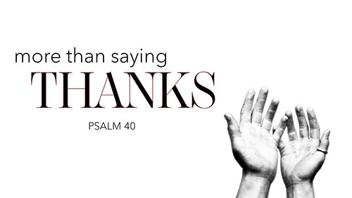 More Than Saying Thanks